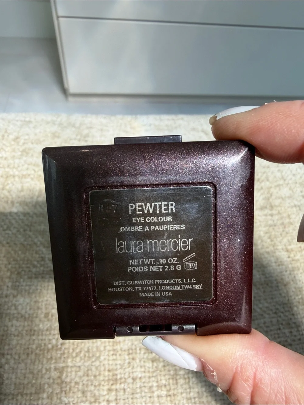 Laura Mercier “Pewter” Single Eyeshadow -like new! Discontinued hard to find!